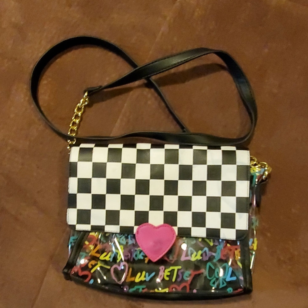 Small clear betsey Johnson purse